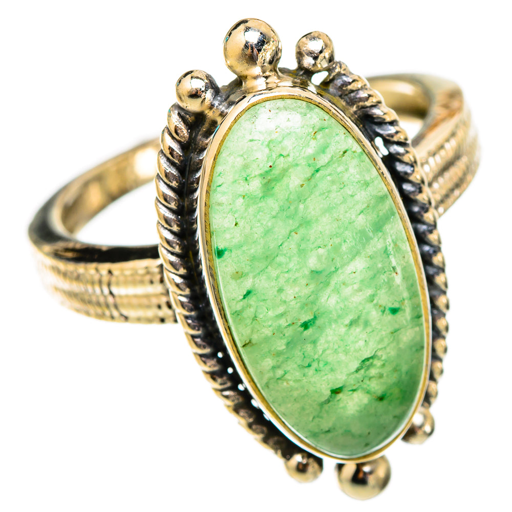 Green Aventurine Rings handcrafted by Ana Silver Co - RING117436 - Photo 2