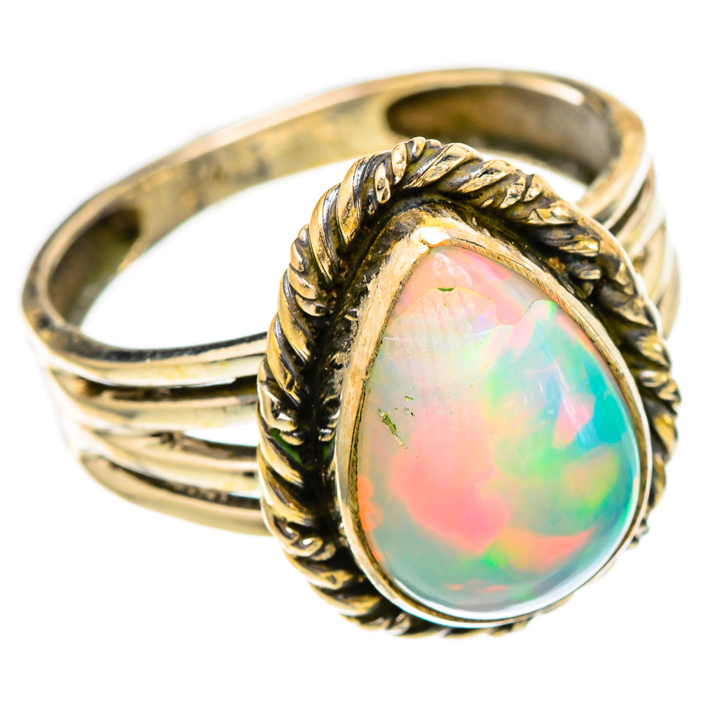 Ethiopian Opal Rings handcrafted by Ana Silver Co - RING117456 - Photo 2
