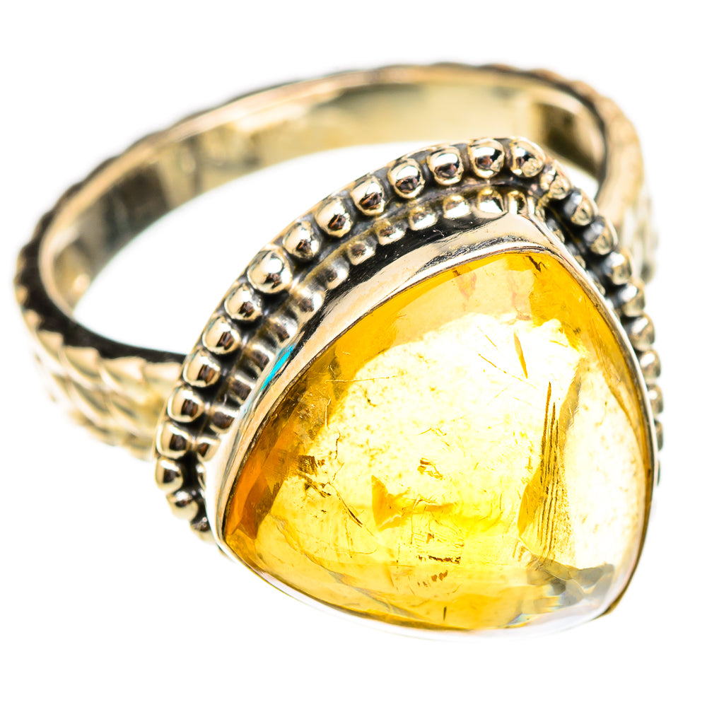 Citrine Sugarloaf Rings handcrafted by Ana Silver Co - RING117468 - Photo 2