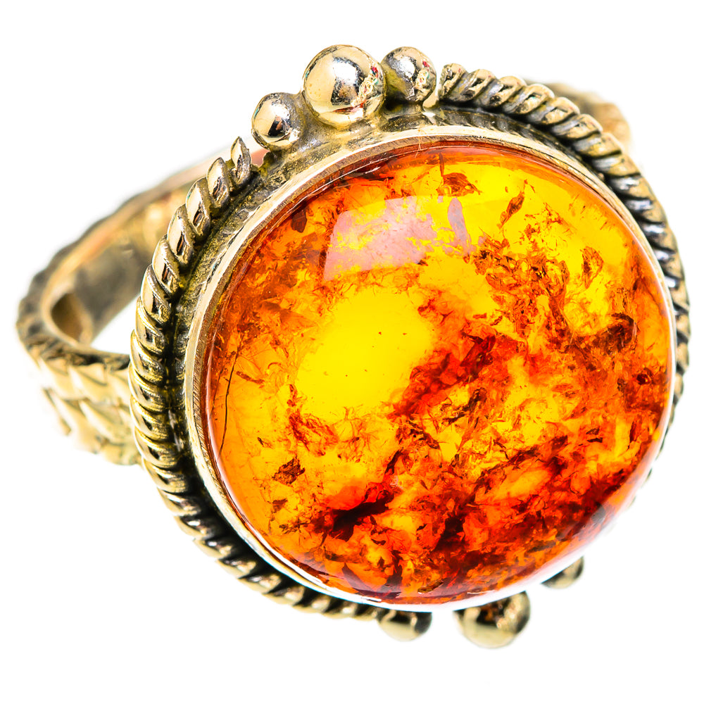 Baltic Amber Rings handcrafted by Ana Silver Co - RING117540 - Photo 2