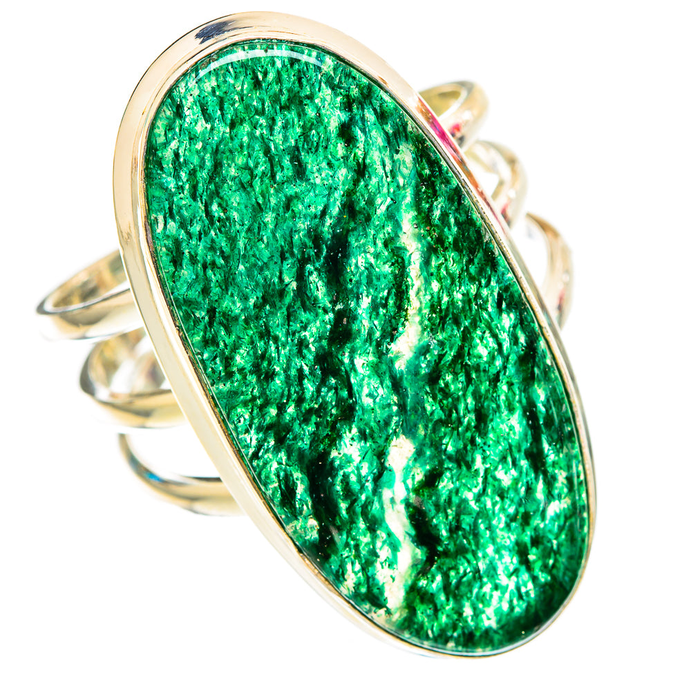 Green Aventurine Rings handcrafted by Ana Silver Co - RING117573 - Photo 2