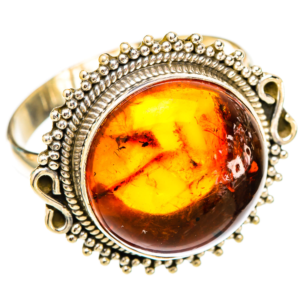 Baltic Amber Rings handcrafted by Ana Silver Co - RING117580 - Photo 2