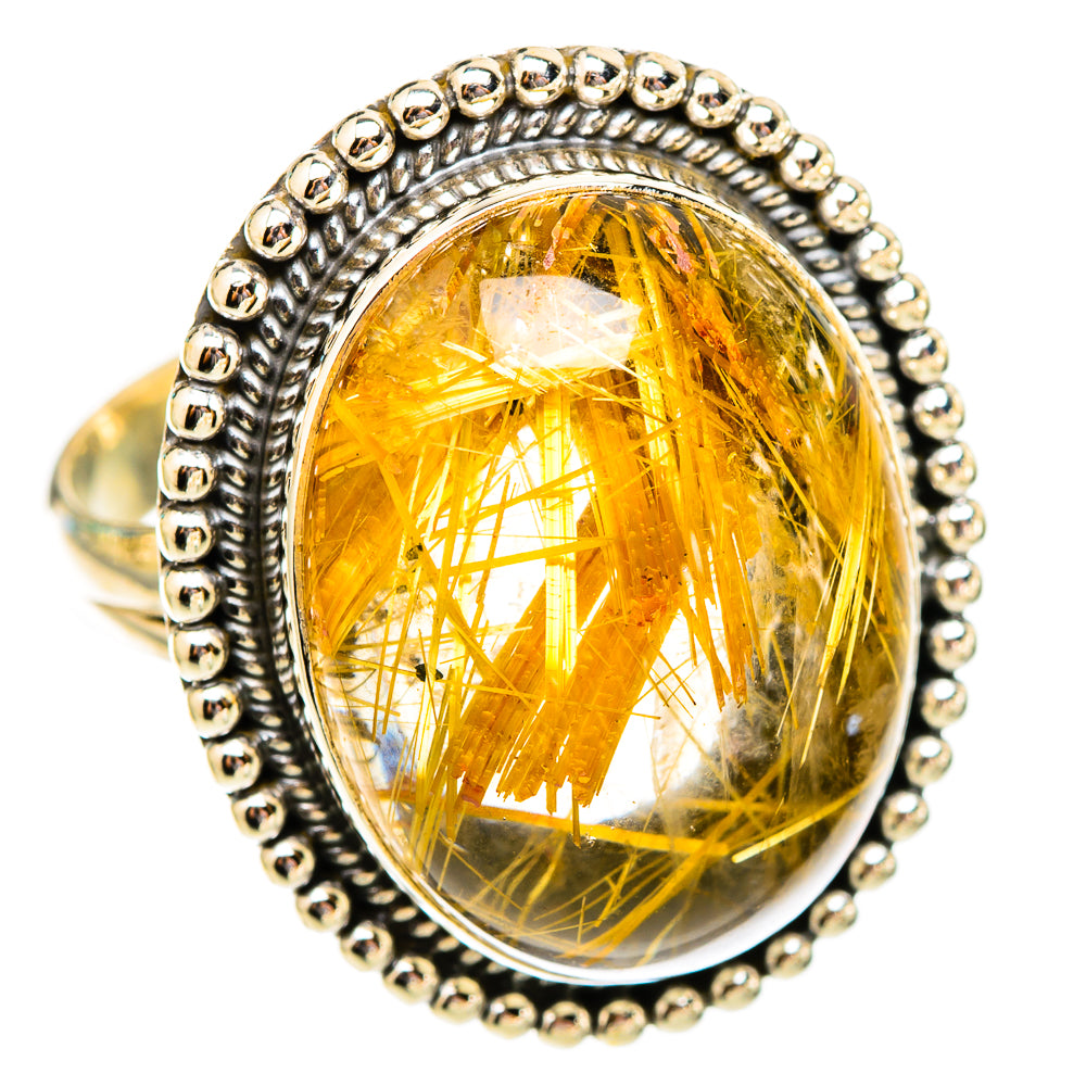 Rutilated Quartz Rings handcrafted by Ana Silver Co - RING117591 - Photo 2