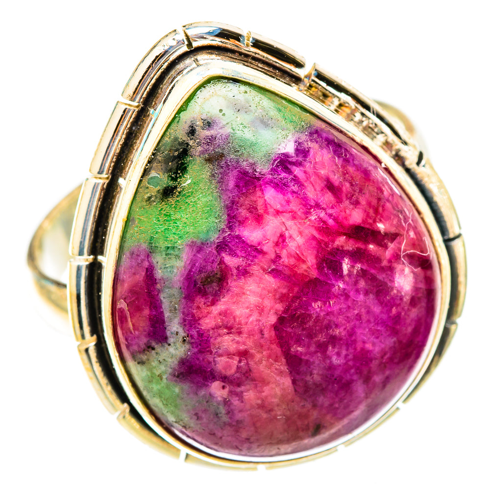 Ruby Zoisite Rings handcrafted by Ana Silver Co - RING117596 - Photo 2