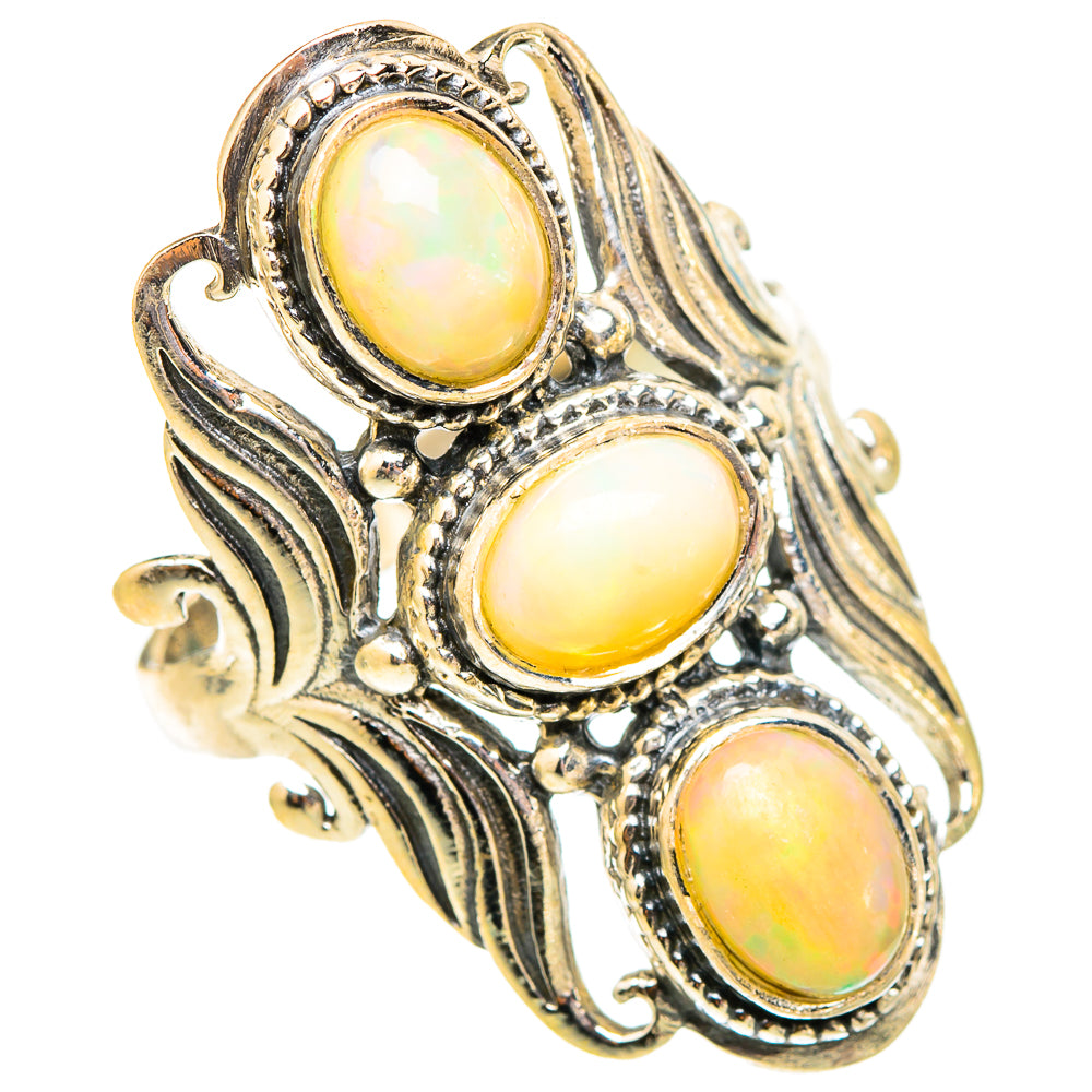Ethiopian Opal Rings handcrafted by Ana Silver Co - RING117597 - Photo 2