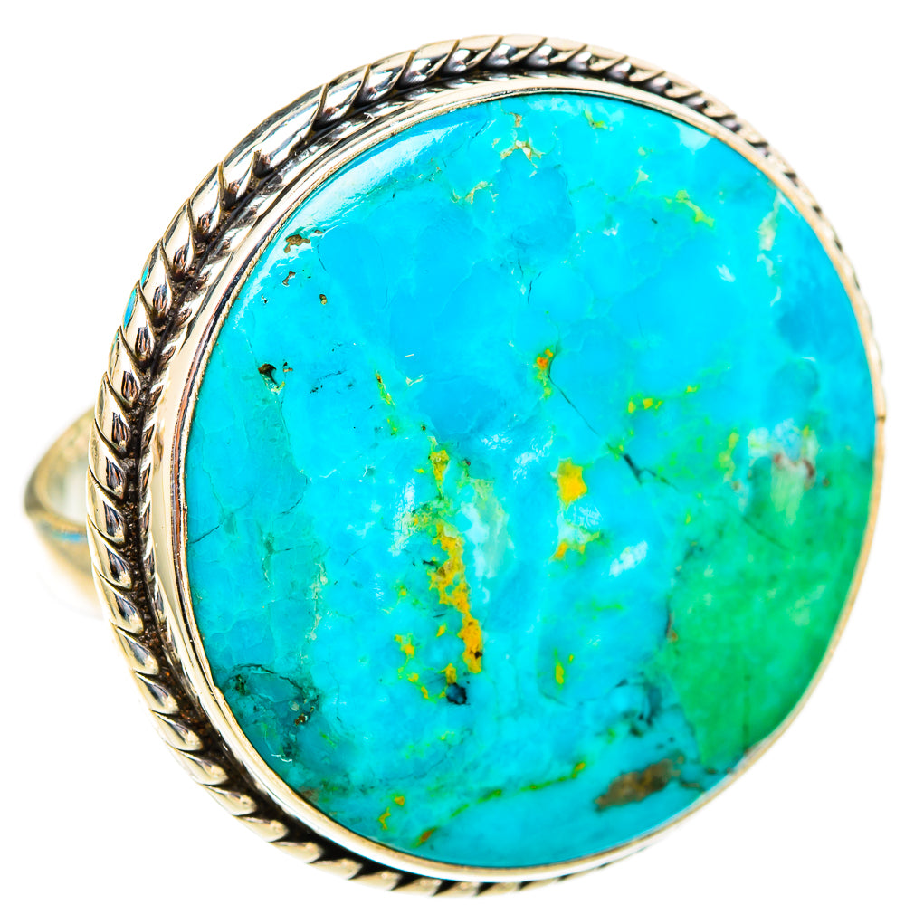 Peruvian Chrysocolla Rings handcrafted by Ana Silver Co - RING117599 - Photo 2