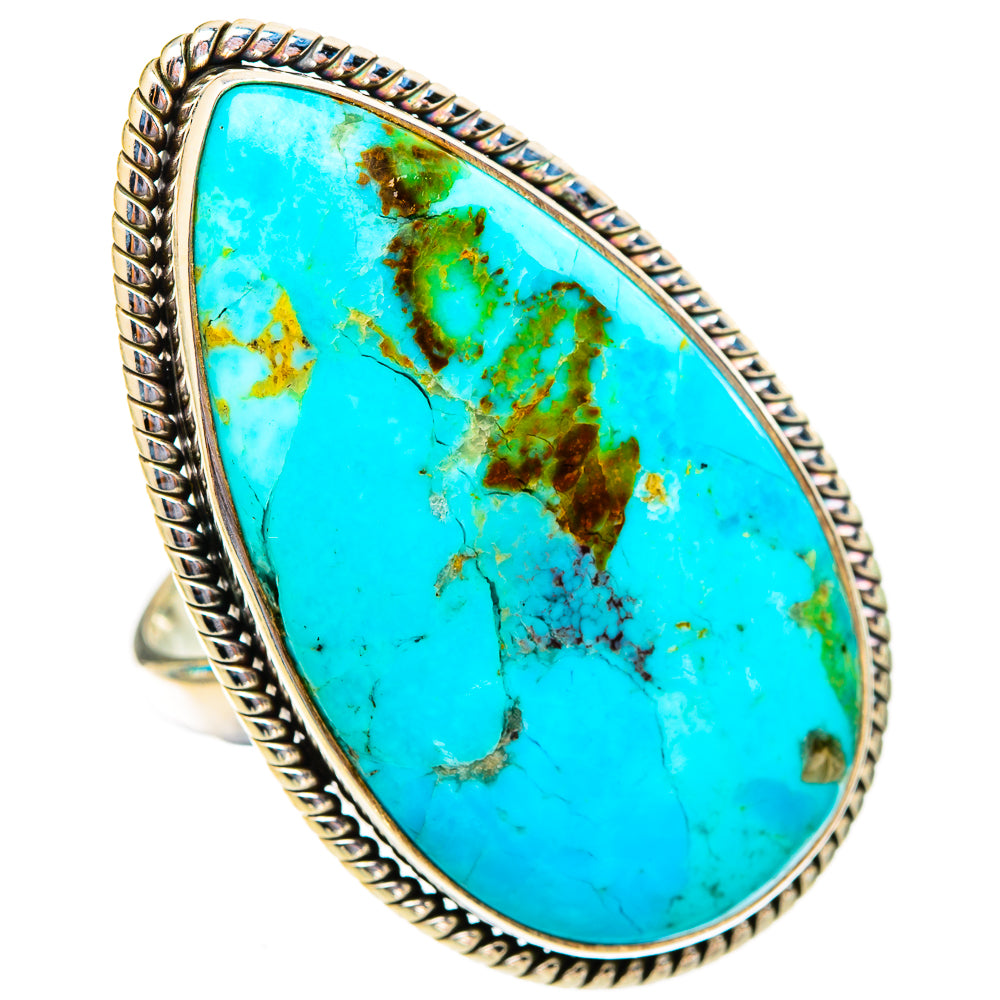 Peruvian Chrysocolla Rings handcrafted by Ana Silver Co - RING117627 - Photo 2