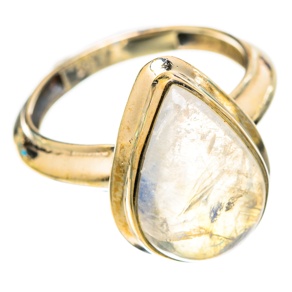 Rainbow Moonstone Rings handcrafted by Ana Silver Co - RING117722 - Photo 2