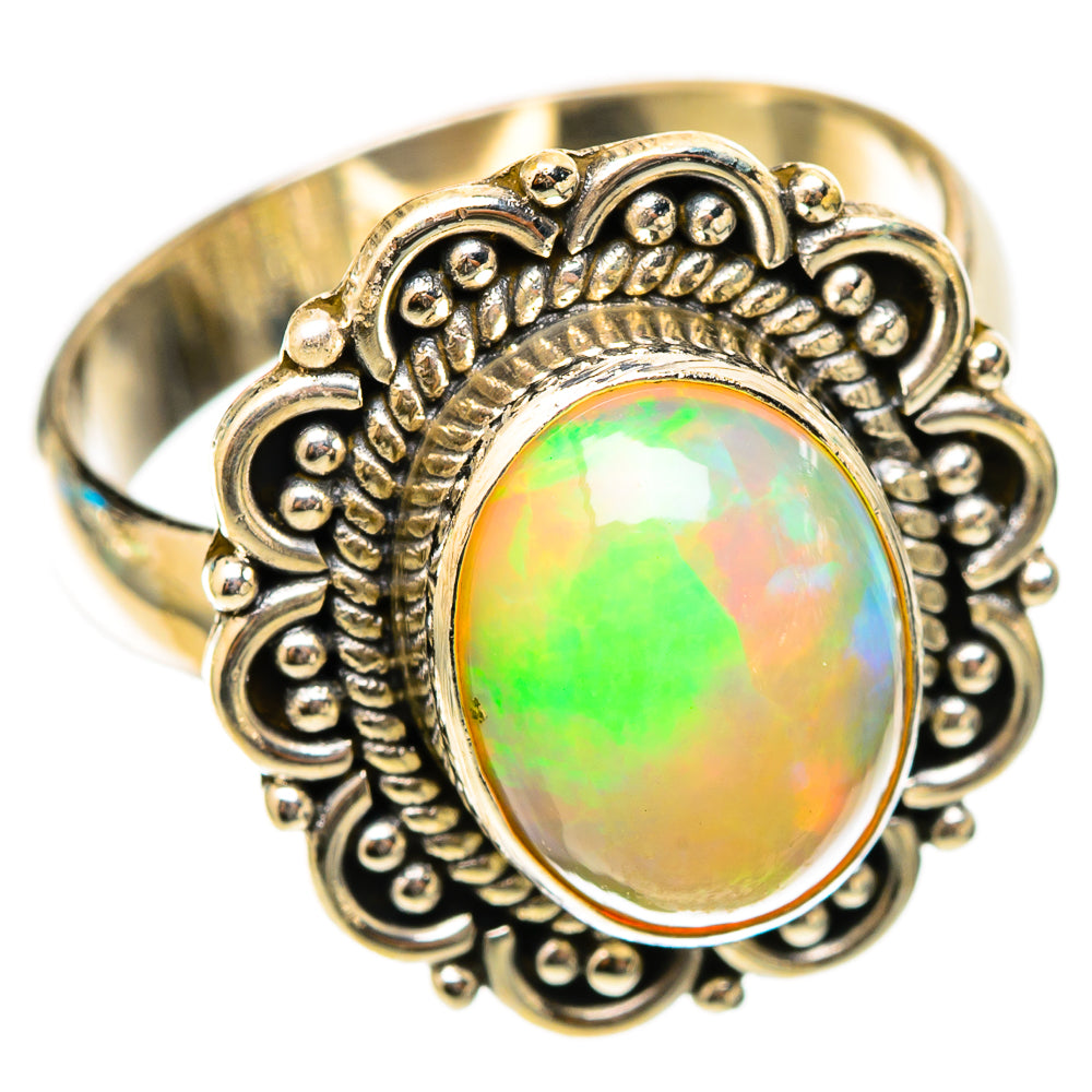 Ethiopian Opal Rings handcrafted by Ana Silver Co - RING117726 - Photo 2
