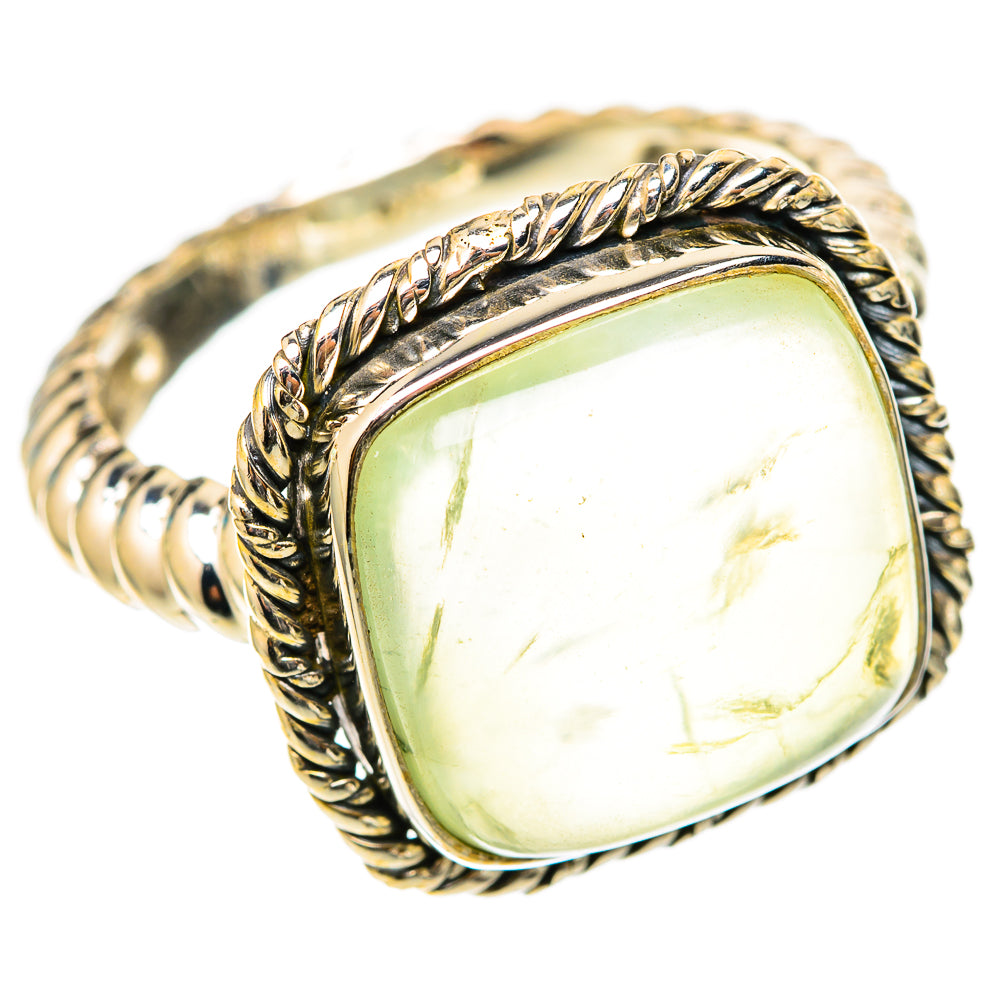 Prehnite Rings handcrafted by Ana Silver Co - RING117734 - Photo 2
