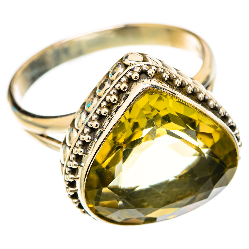 Lemon Quartz Rings handcrafted by Ana Silver Co - RING117818 - Photo 2