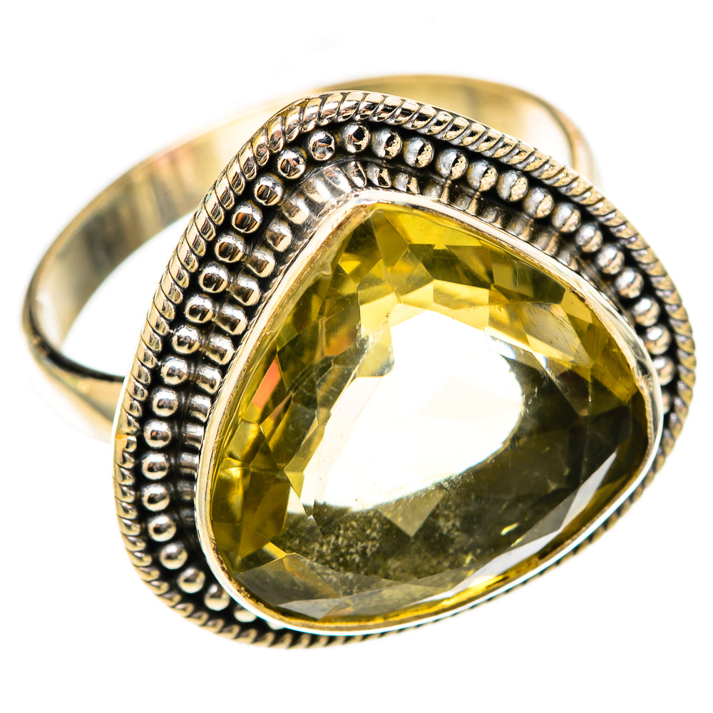 Lemon Quartz Rings handcrafted by Ana Silver Co - RING117842 - Photo 2