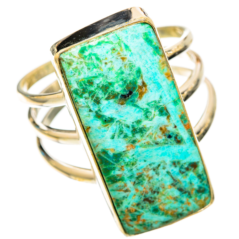 Peruvian Chrysocolla Rings handcrafted by Ana Silver Co - RING117913 - Photo 2