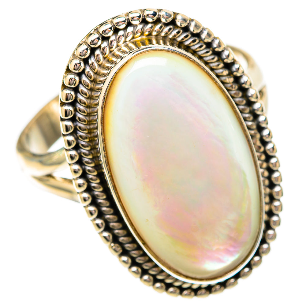 Mother Of Pearl Rings handcrafted by Ana Silver Co - RING118038 - Photo 2