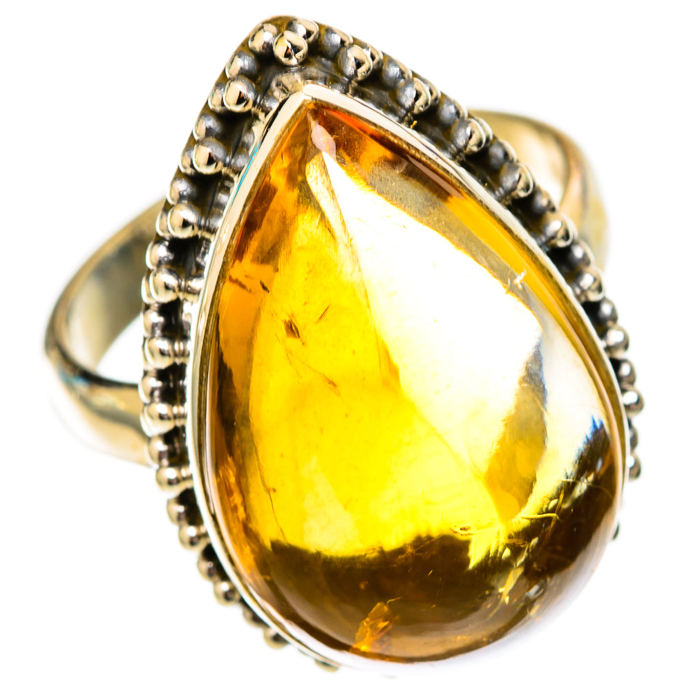 Citrine Sugarloaf Rings handcrafted by Ana Silver Co - RING118092 - Photo 2