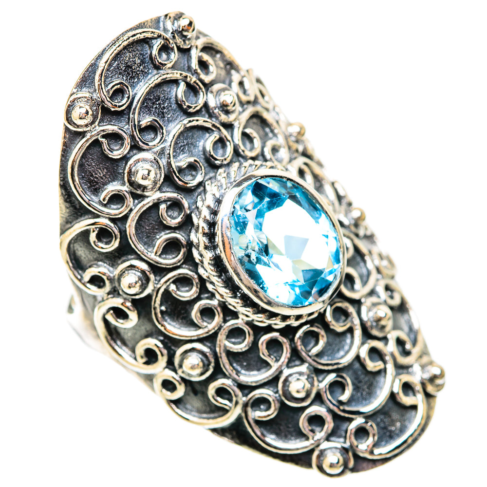 Blue Topaz Rings handcrafted by Ana Silver Co - RING118200 - Photo 2