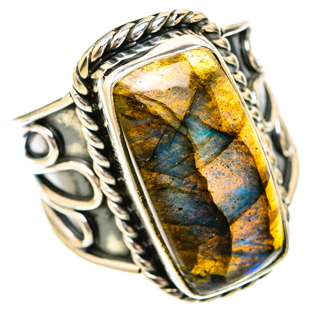 Labradorite Rings handcrafted by Ana Silver Co - RING118236 - Photo 2