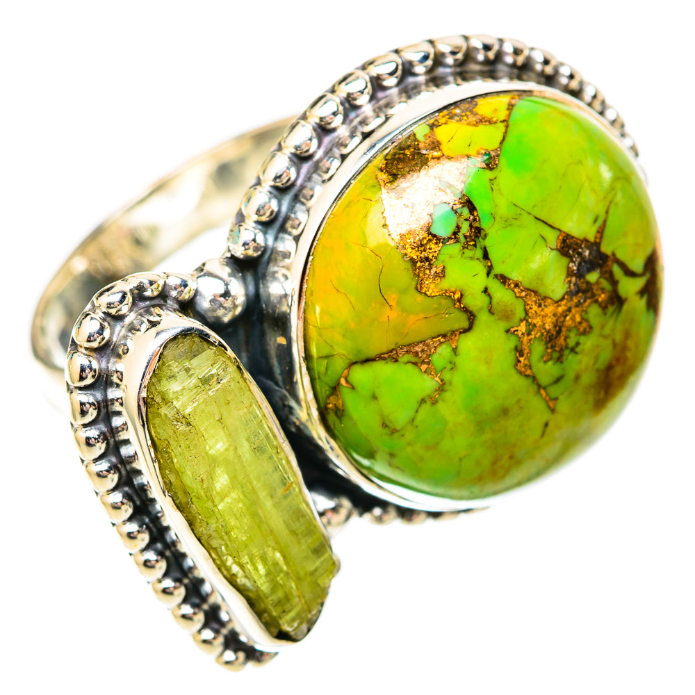 Green Copper Composite Turquoise Rings handcrafted by Ana Silver Co - RING118277 - Photo 2