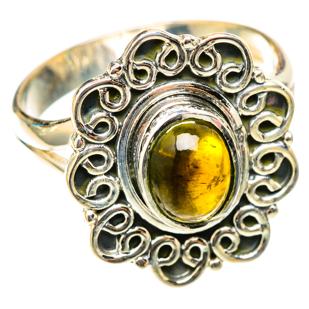 Green Tourmaline Rings handcrafted by Ana Silver Co - RING118340 - Photo 2