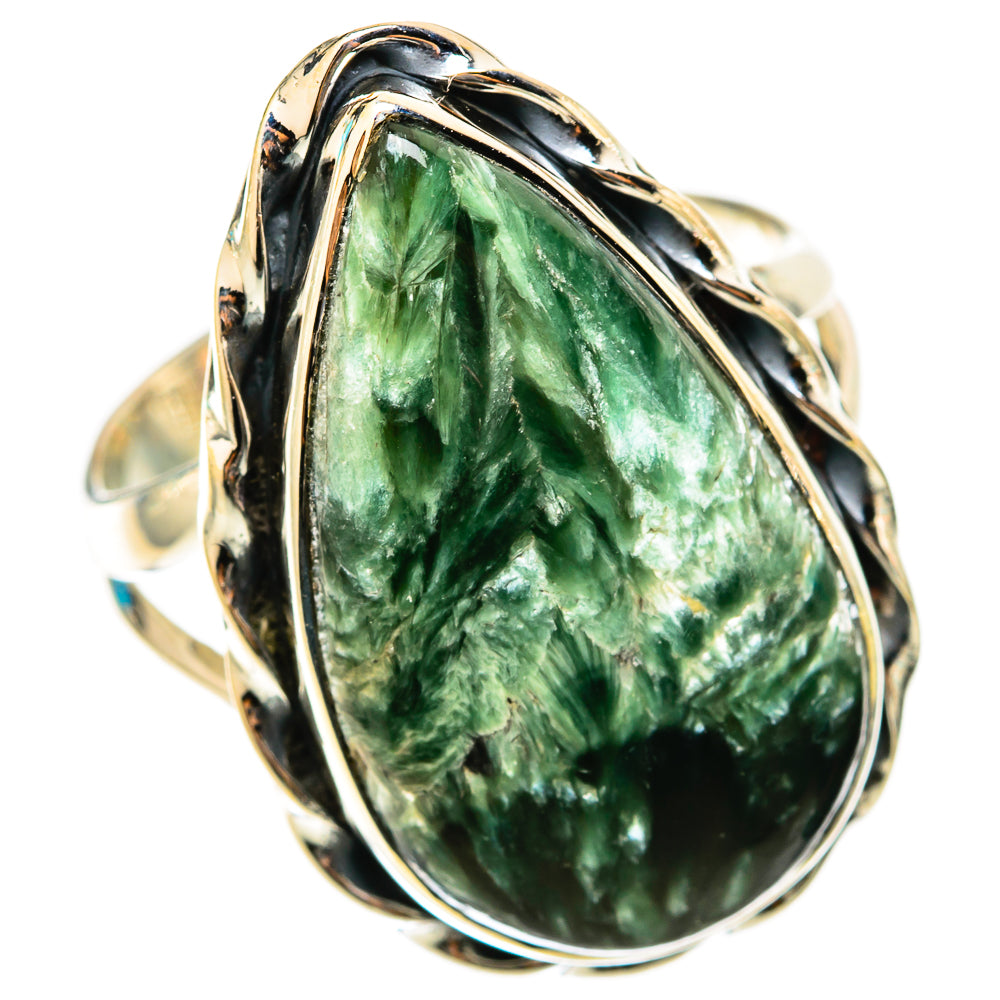 Seraphinite Rings handcrafted by Ana Silver Co - RING118362 - Photo 2