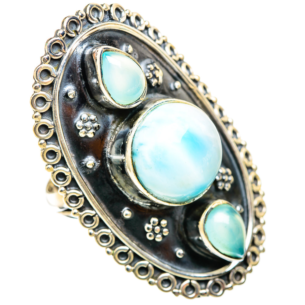 Larimar Rings handcrafted by Ana Silver Co - RING118474 - Photo 2