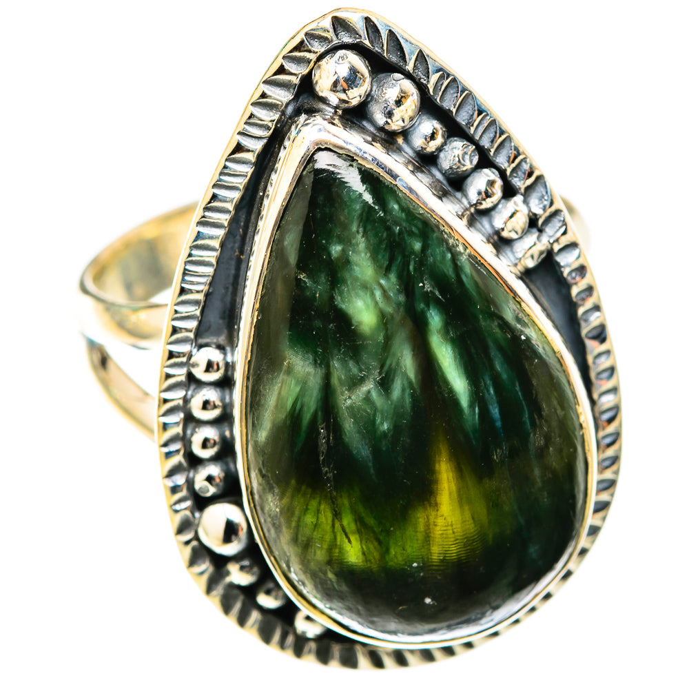 Seraphinite Rings handcrafted by Ana Silver Co - RING118569 - Photo 2