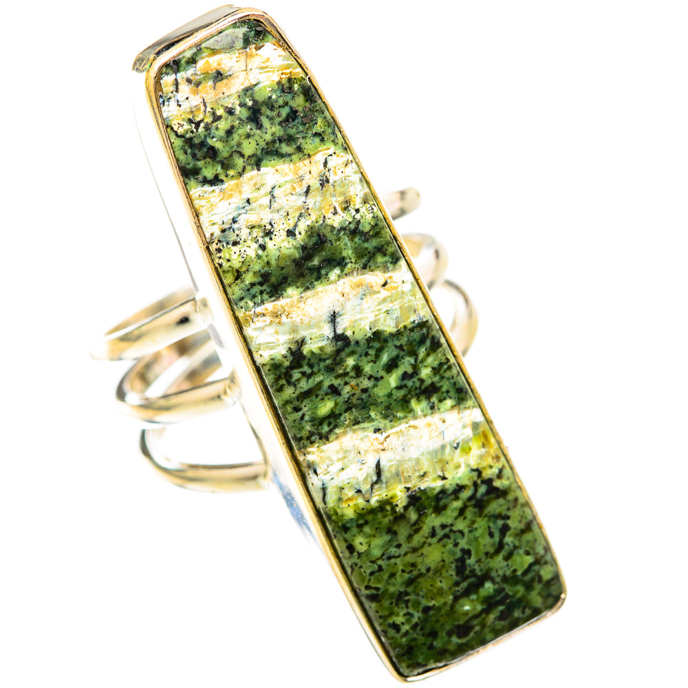 Green Swiss Opal Rings handcrafted by Ana Silver Co - RING118592 - Photo 2
