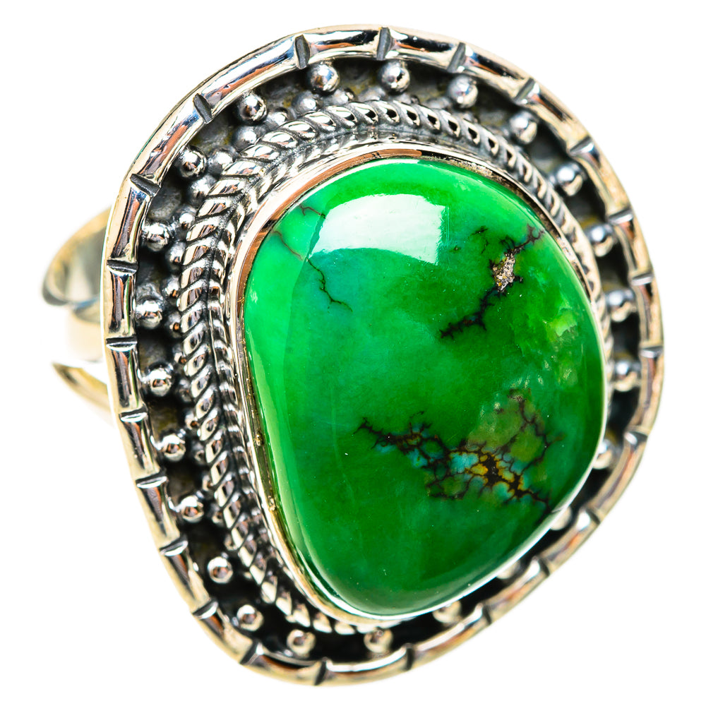 Tibetan Turquoise Rings handcrafted by Ana Silver Co - RING118612 - Photo 2