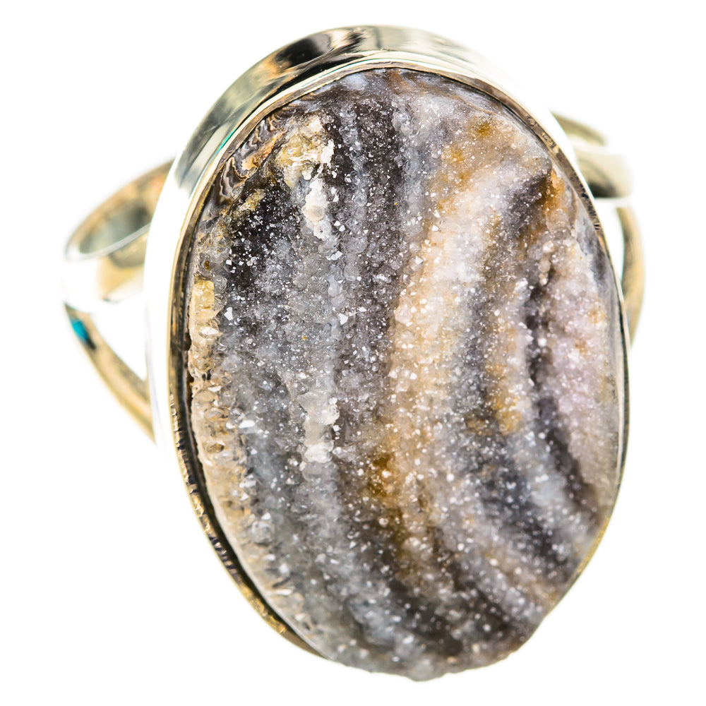 Desert Druzy Rings handcrafted by Ana Silver Co - RING118630 - Photo 2