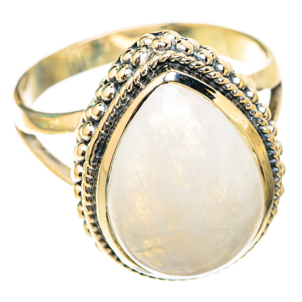 Rainbow Moonstone Rings handcrafted by Ana Silver Co - RING118721 - Photo 2