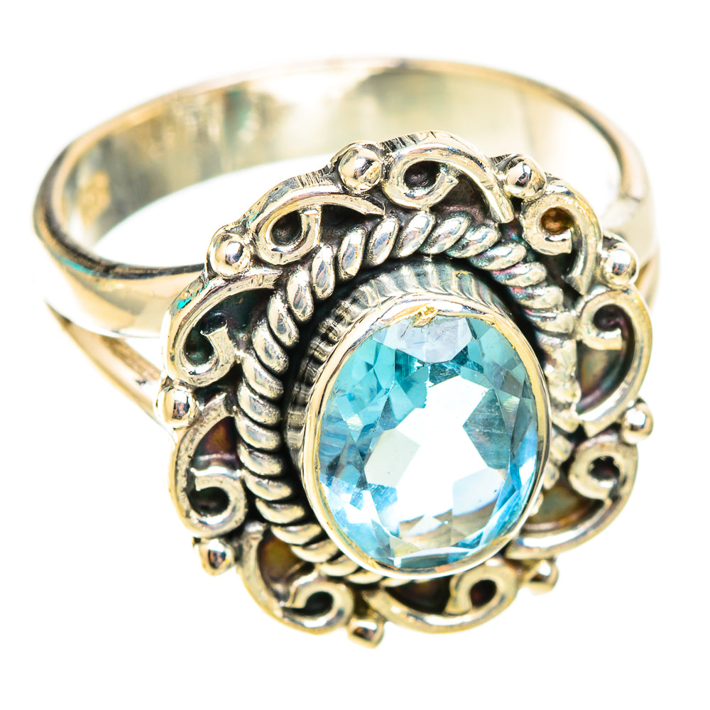 Blue Topaz Rings handcrafted by Ana Silver Co - RING118727 - Photo 2