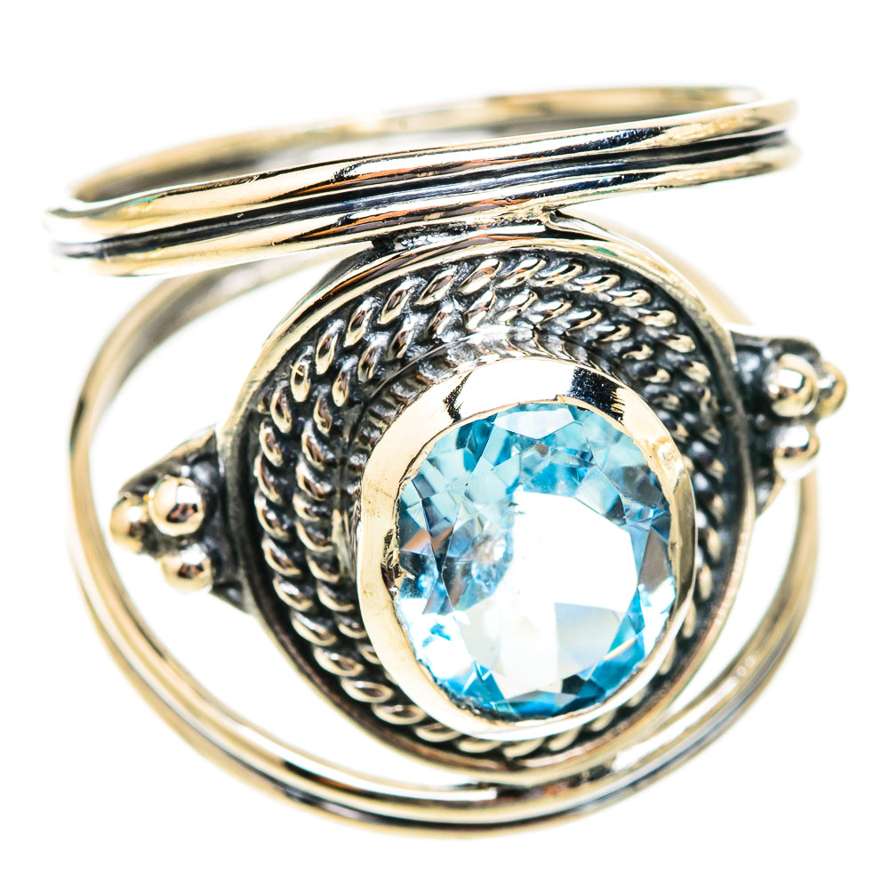 Blue Topaz Rings handcrafted by Ana Silver Co - RING118751 - Photo 2