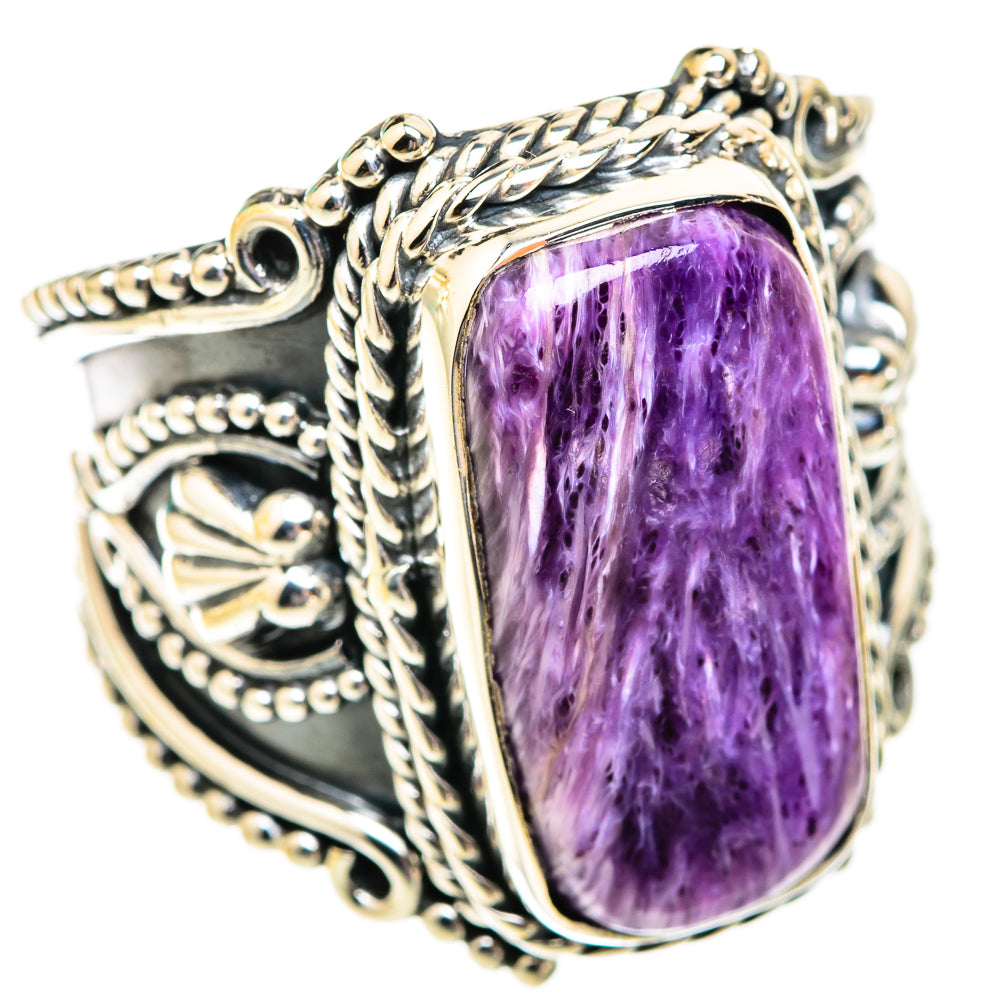 Charoite Rings handcrafted by Ana Silver Co - RING118771 - Photo 2