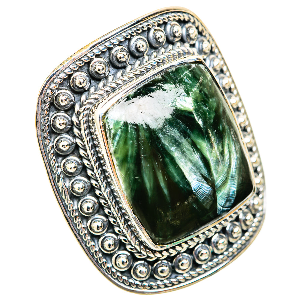 Seraphinite Rings handcrafted by Ana Silver Co - RING118794 - Photo 2