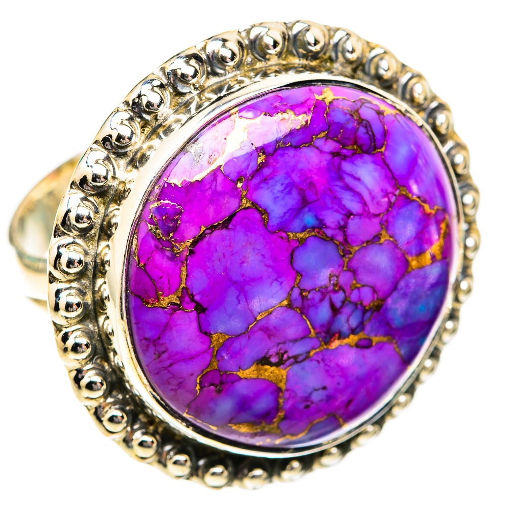 Purple Copper Composite Turquoise Rings handcrafted by Ana Silver Co - RING118806 - Photo 2