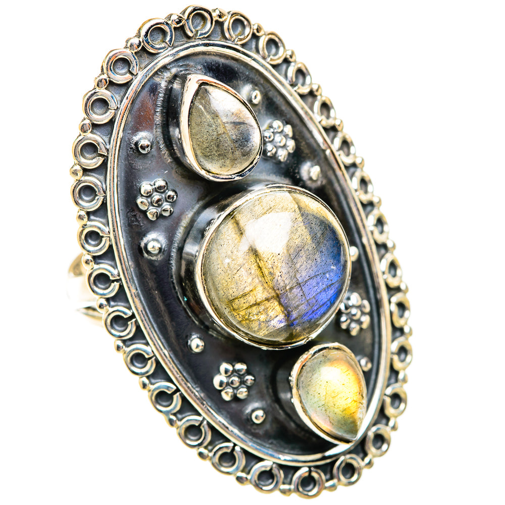 Labradorite Rings handcrafted by Ana Silver Co - RING118856 - Photo 2