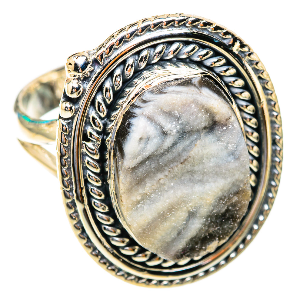 Desert Druzy Rings handcrafted by Ana Silver Co - RING118930 - Photo 2