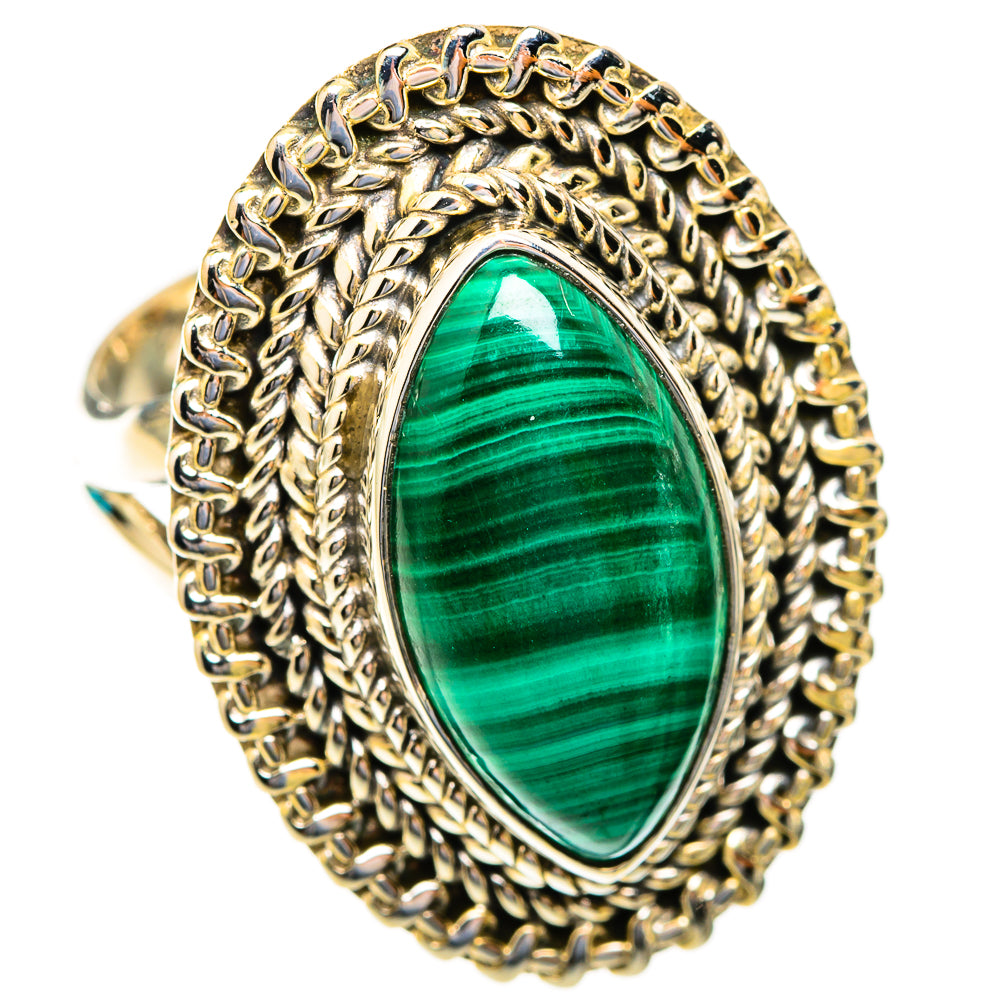 Malachite Rings handcrafted by Ana Silver Co - RING118961 - Photo 2