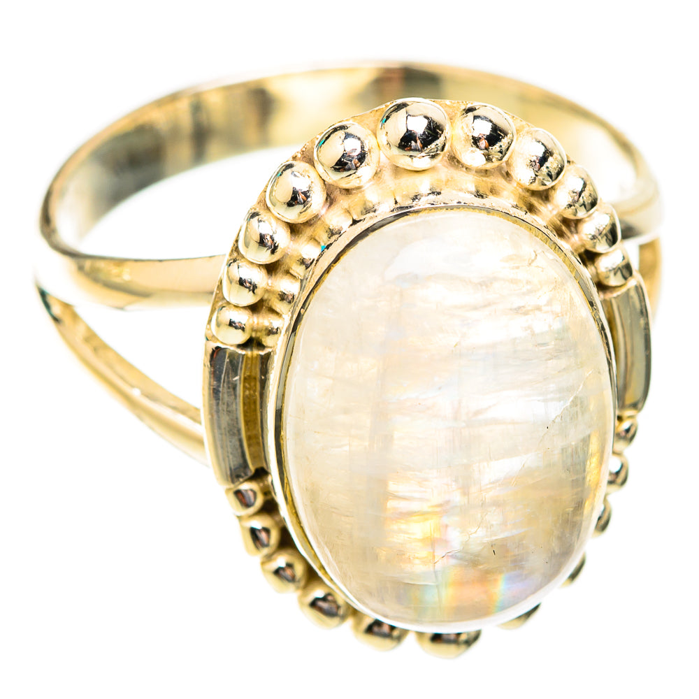 Rainbow Moonstone Rings handcrafted by Ana Silver Co - RING118992 - Photo 2