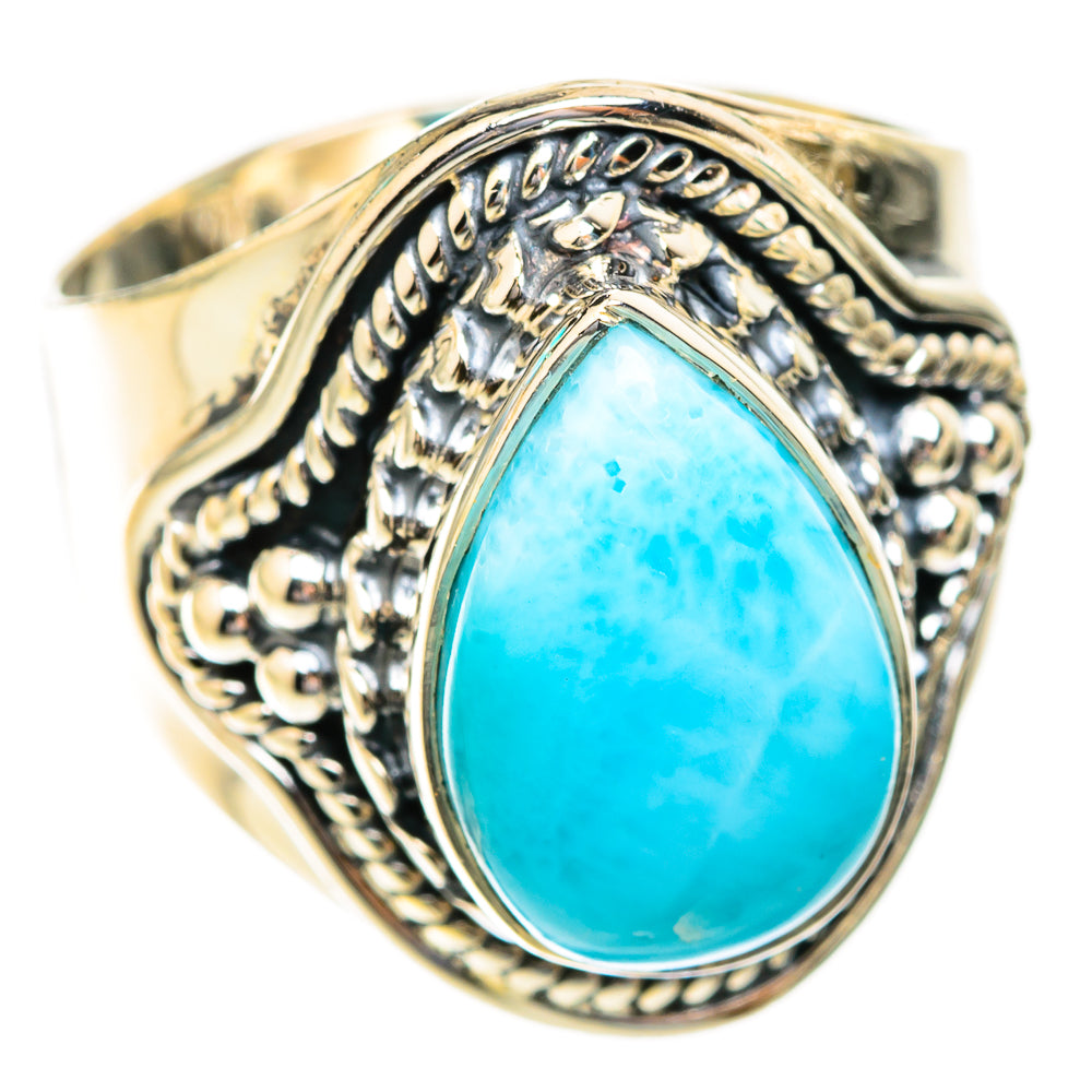 Larimar Rings handcrafted by Ana Silver Co - RING119037 - Photo 2