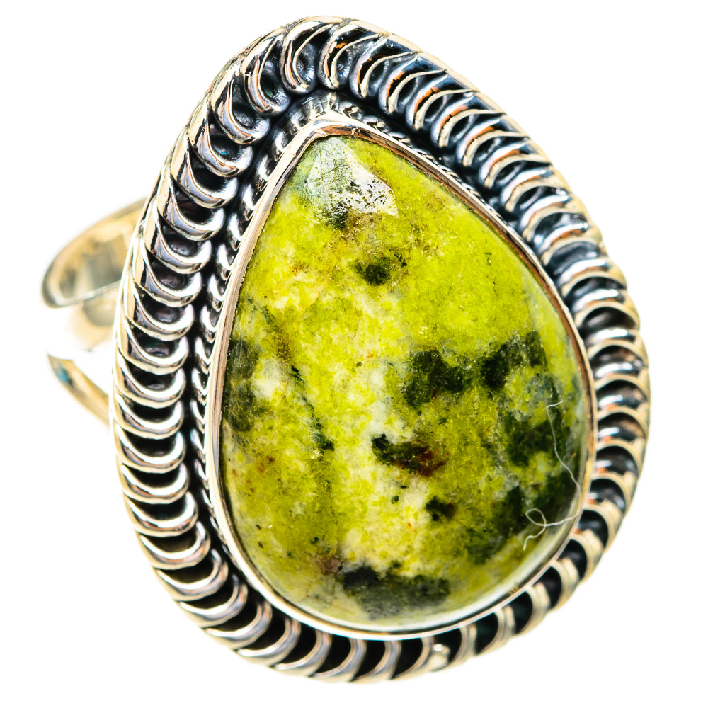 Serpentine Stone Rings handcrafted by Ana Silver Co - RING119039 - Photo 2