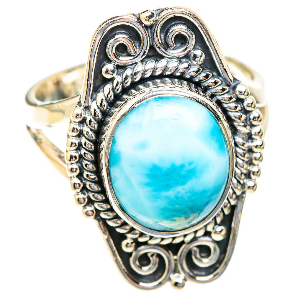 Larimar Rings handcrafted by Ana Silver Co - RING119051 - Photo 2