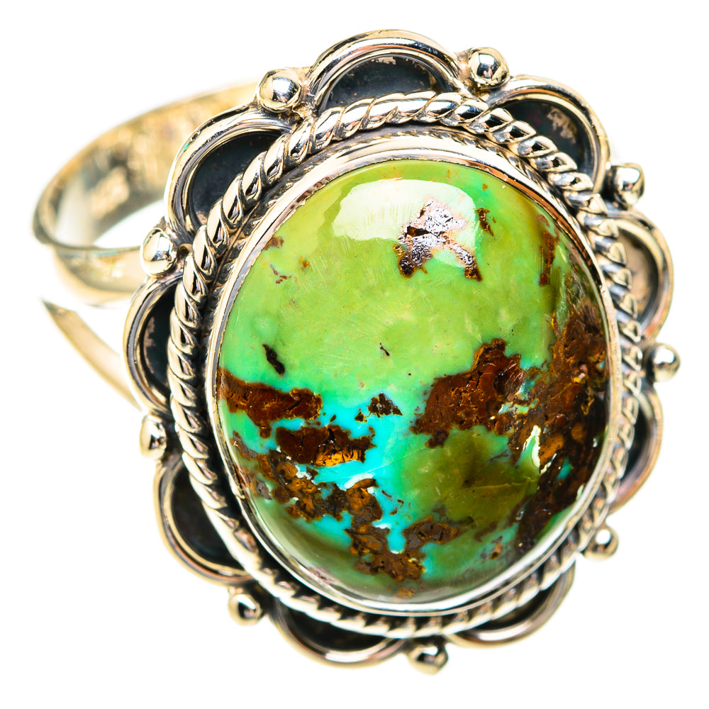 Tibetan Turquoise Rings handcrafted by Ana Silver Co - RING119055 - Photo 2