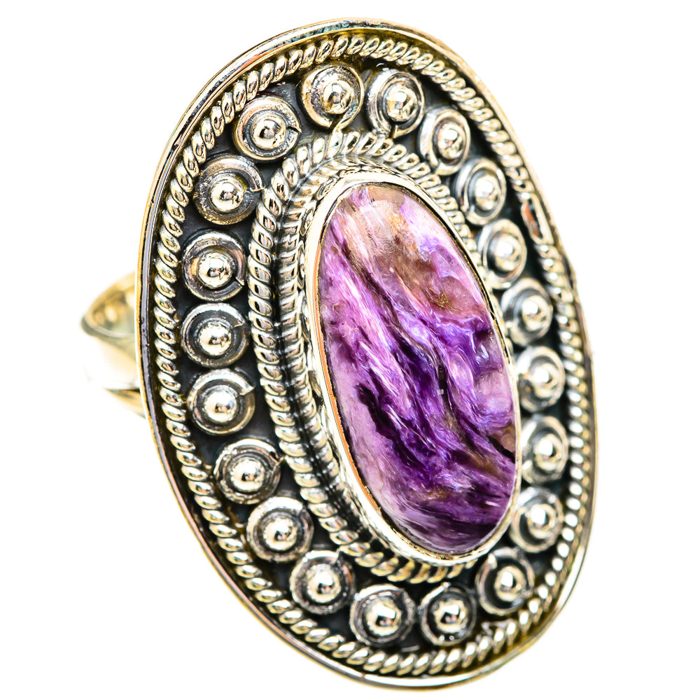 Charoite Rings handcrafted by Ana Silver Co - RING119133 - Photo 2