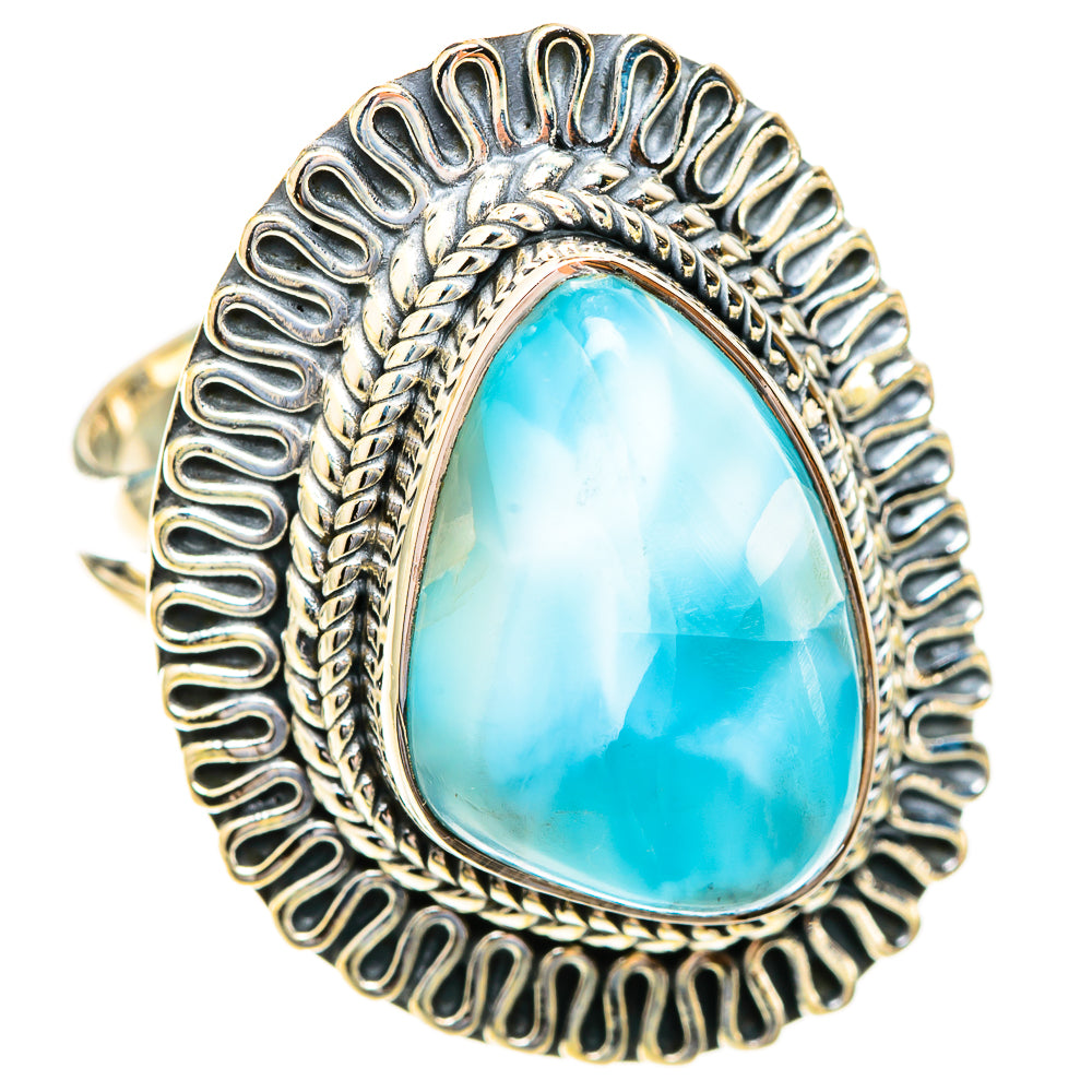Larimar Rings handcrafted by Ana Silver Co - RING119148 - Photo 2