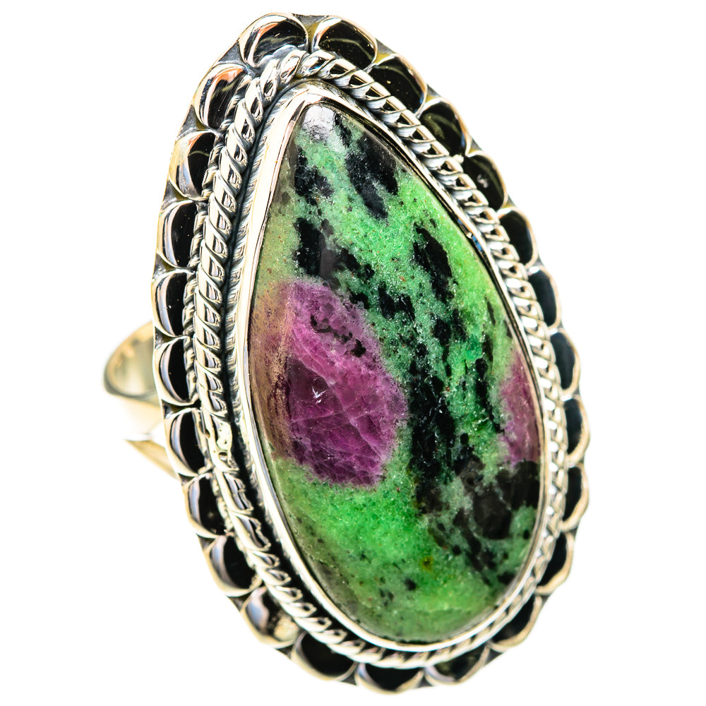 Ruby Zoisite Rings handcrafted by Ana Silver Co - RING119149 - Photo 2