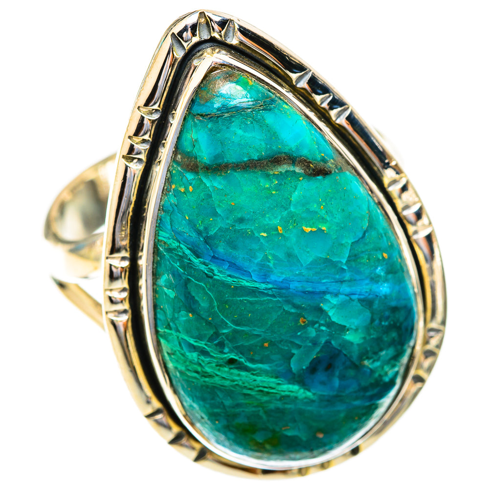 Chrysocolla Rings handcrafted by Ana Silver Co - RING119151 - Photo 2