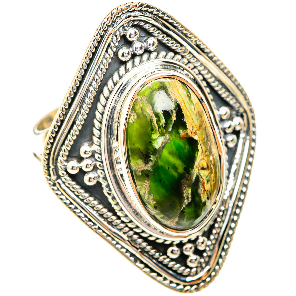 Australian green opal Rings handcrafted by Ana Silver Co - RING119198 - Photo 2