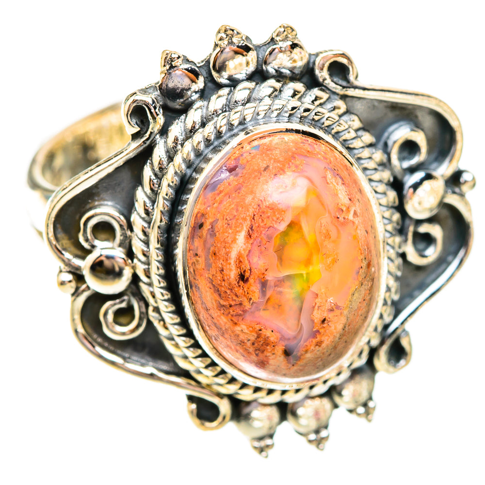 Mexican Fire Opal Rings handcrafted by Ana Silver Co - RING119343 - Photo 2
