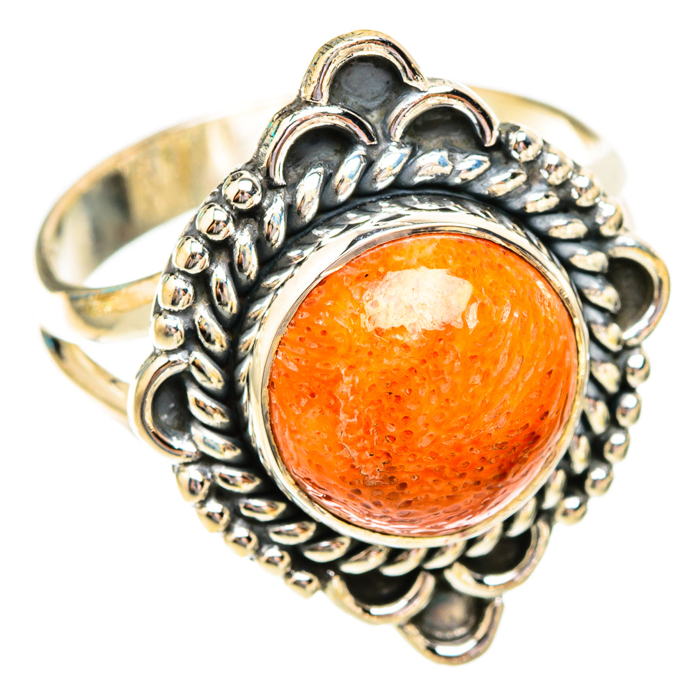Sponge Coral Rings handcrafted by Ana Silver Co - RING119358 - Photo 2
